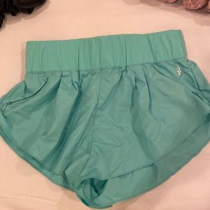 Free people movement green shorts, size small
